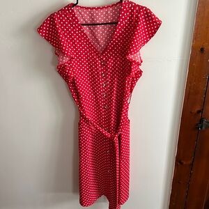 NWOT Red Polka Dot Dress